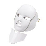 Led Facial Light Mask with Neck Tighten Anti Acne Wrinkle - Sabreeonline