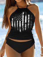 American Flag Print Bikini Set