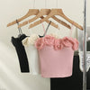3D Flowers Padded Sleeveless Shirt