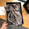 Elegant Print Satin Silk Skinny Scarf - Sabreeonline