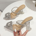 Classics Pointed Toe Sexy Spike Heel Ankle Slip-On - Sabreeonline