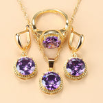 Sweet Princess Round Zircon 3 Piece Set - Sabreeonline