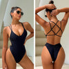Backless Sexy Swimsuit Pad Beach One Piece Swimwear