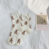 Creative New Brown Bear Socks Female Middle Tube Socks Japanese Cute Small Fresh Wild Student Socks Autumn and Winter Socks - Sabreeonline