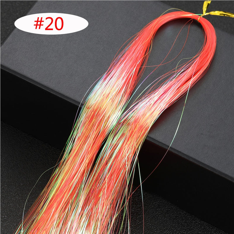 Rainbow Shiny Sparkle Hair Tinsel Kit Women Glitter Hair Extension Hair Bling Dazzles Girls Hippie Braiding Accessories - Sabreeonline