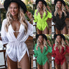 New White Lace Up Bikini High Waist Sexy Three Piece