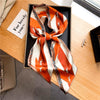 Luxury Brand Small Silk Scarf Women Headband Narrow Skinny Scarves Neck Belt Hair Bands Ribbons Scrunchies Female Accessories - Sabreeonline