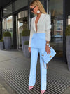 Splicing Color One Button Trousers Pants Formal Suits - Sabreeonline