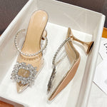 Classics Pointed Toe Sexy Spike Heel Ankle Slip-On - Sabreeonline