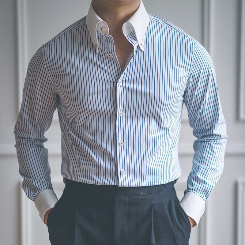 Casual Stripe Shirt - Sabreeonline