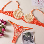 Satin Patchwork Delicate Seamless Underwear Set - Sabreeonline