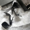 Sexy Nightclub Black Mink Fur Pointed Women Shoes - Sabreeonline
