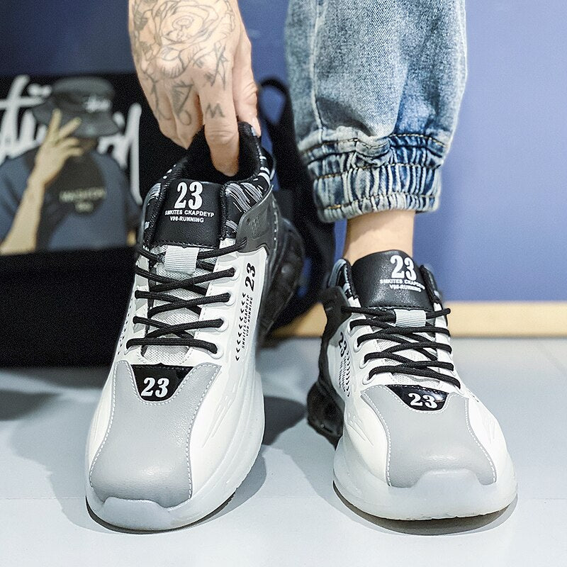 Fujeak New Fashion Casual Shoes for Mens Lightweight Sneakers Non-slip Breathable Mesh Shoes Men Classic Ankle Shoes Big Size - Sabreeonline