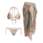 Floral Print Split Swimsuit