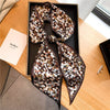 Elegant Print Satin Silk Skinny Scarf - Sabreeonline