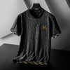 High end European alphabet embroidery T-shirt - Sabreeonline