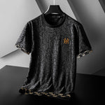 High end European alphabet embroidery T-shirt - Sabreeonline