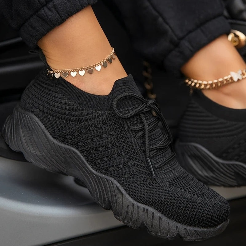 Running Lace-up Casual Shoes Mesh Breathable - Sabreeonline