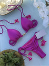 Adjustable Bandage Solid Bikinis Triangle - Sabreeonline