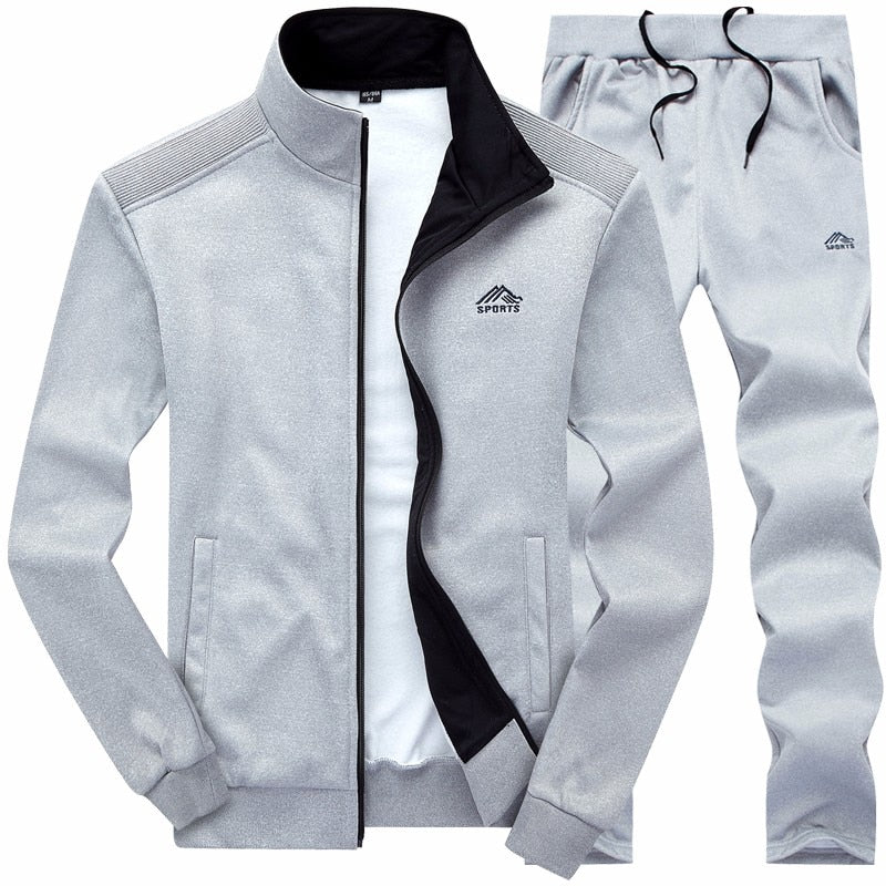 2 Pieces Sets Slim Tracksuit - Sabreeonline