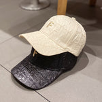 Women Men Embroidered Letter Pleated Baseball Cap - Sabreeonline