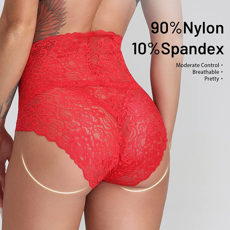 Women Panties Female Plus Size High Waist Hollow Out Lace Sexy Underwear Lingerie Briefs Underpants Butt Lift - Sabreeonline