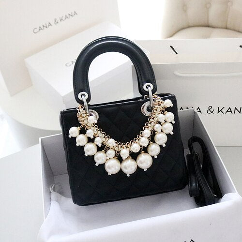 Pearl Handbag Small Fairy Bag 2022 Summer New Style, Fashionable Diana Bag One Shoulder Diagonal Versatile and Fashionable - Sabreeonline