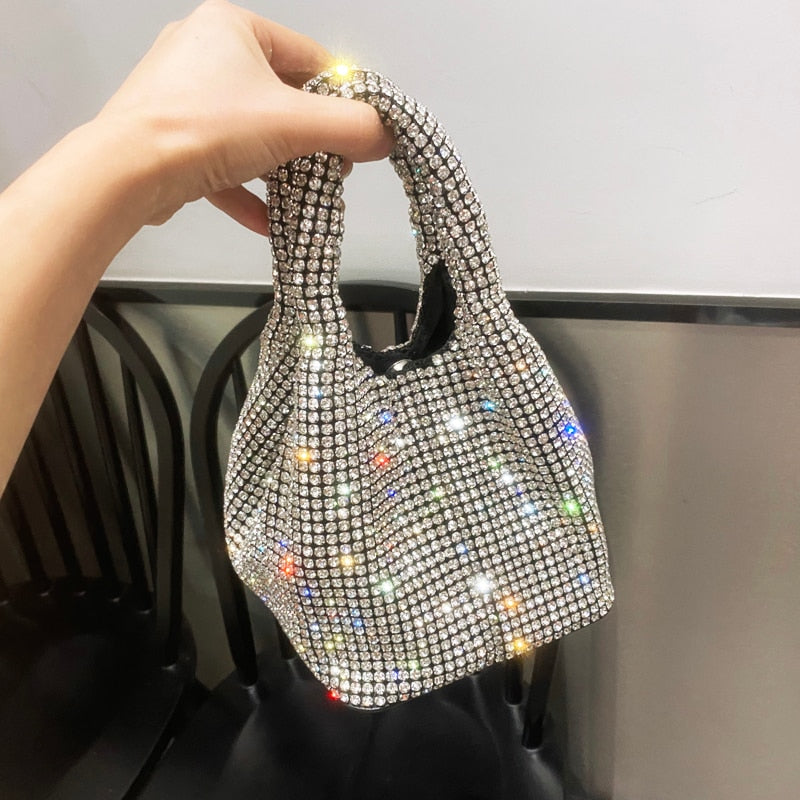 Shiny Crystal Clutch Purse - Sabreeonline