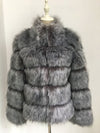 Woman Winter Faux-Fur Coat Elegant - Sabreeonline