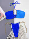 Metal Chains Halter Bikini Set