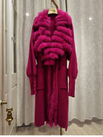 Oversize Coat Fur Collar Long Length - Sabreeonline