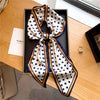 Elegant Print Satin Silk Skinny Scarf - Sabreeonline