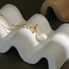 Gold Long Chain Pearl Pendant Necklace Horoscope - Sabreeonline