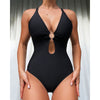 New Ring Linked Plunging One Piece Swimsuit