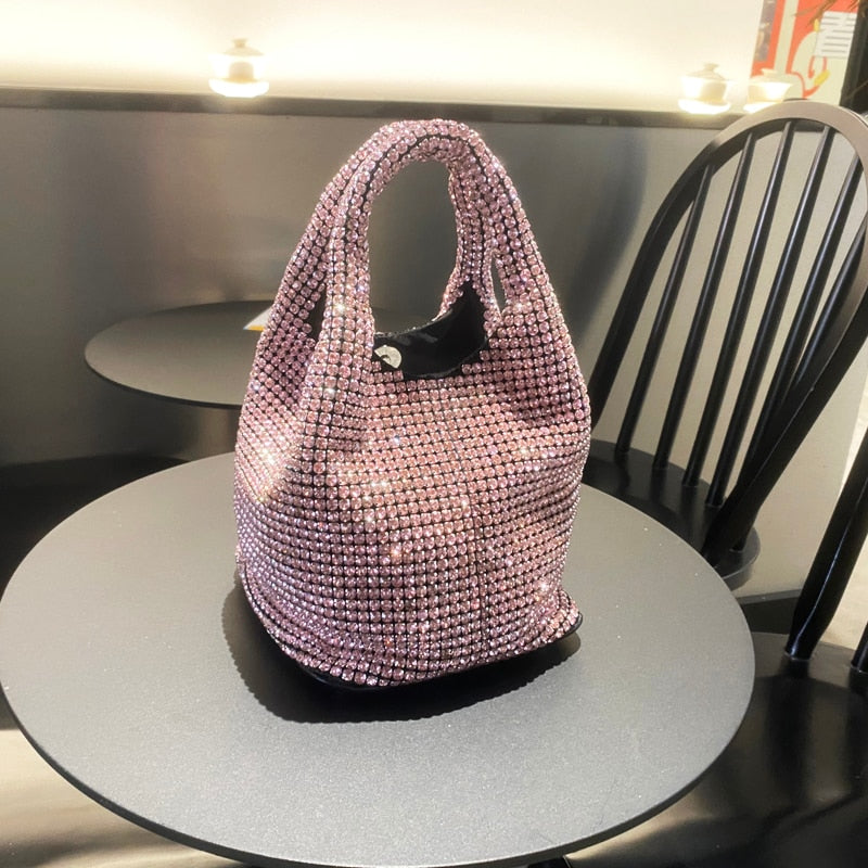 Shiny Crystal Clutch Purse - Sabreeonline
