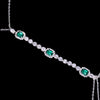 Sexy Green Crystal Chest Chain Harness Stainless Steel Belly Waist Chain Body Jewelry Necklace For Women Clothing Accessories - Sabreeonline