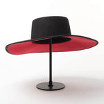 Classical Unisex Wide Brim Splice Two Tone Wool Fedora Hat - Sabreeonline