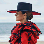 Classical Unisex Wide Brim Splice Two Tone Wool Fedora Hat - Sabreeonline