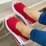 Women Sandals 2022 Heels Sandals Peep Top Summer Shoes Women Platform Sandals Soft Wedges Shoes Sandalias Mujer Casual Footwear - Sabreeonline