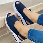 Women Sandals 2022 Heels Sandals Peep Top Summer Shoes Women Platform Sandals Soft Wedges Shoes Sandalias Mujer Casual Footwear - Sabreeonline