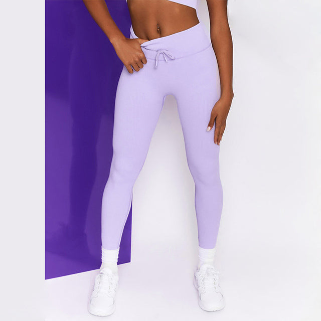 Yoga Pants Women Leggings For Fitness Seamless Leggings Sport Women Fitness Tights Drawstring Leggings Gym Clothing Sweatpants - Sabreeonline