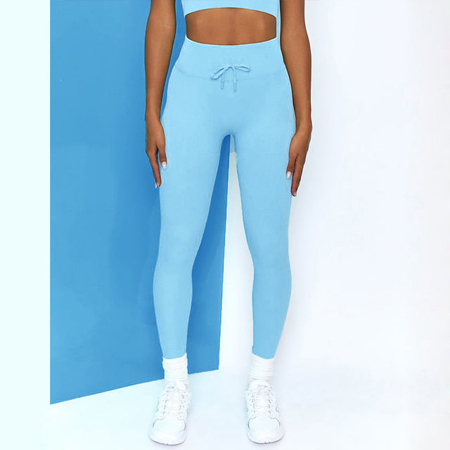 Yoga Pants Women Leggings For Fitness Seamless Leggings Sport Women Fitness Tights Drawstring Leggings Gym Clothing Sweatpants - Sabreeonline