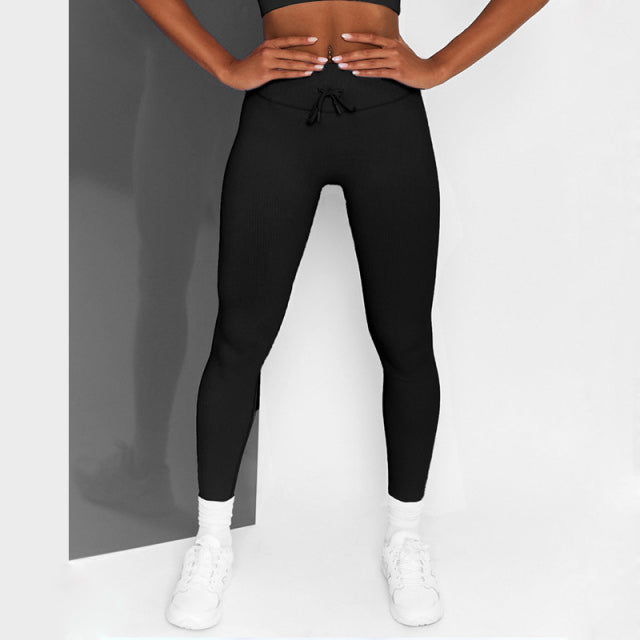 Yoga Pants Women Leggings For Fitness Seamless Leggings Sport Women Fitness Tights Drawstring Leggings Gym Clothing Sweatpants - Sabreeonline