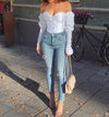 Women Sexy Off Shoulder Shirt - Sabreeonline