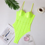 Transparent Bodysuit Spaghetti Strap - Sabreeonline