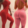Halter Women Tracksuit High Waist Sport Backless Top - Sabreeonline
