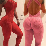 Halter Women Tracksuit High Waist Sport Backless Top - Sabreeonline
