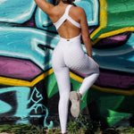 Halter Women Tracksuit High Waist Sport Backless Top - Sabreeonline