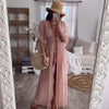 Cover Up Long Cardigan Lace Up Beach Dress - Sabreeonline