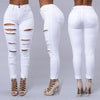 Ripped Jeans Pencil Pants - Sabreeonline